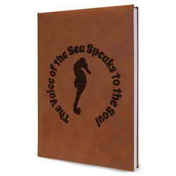 Sea Horses Leatherette Journal - Large - Single Sided (Personalized)