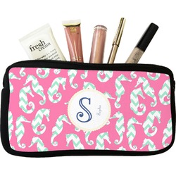 Sea Horses Makeup / Cosmetic Bag - Small (Personalized)