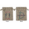 Sea Horses Medium Burlap Gift Bag - Front and Back