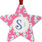 Sea Horses Metal Star Ornament - Front