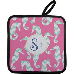 Sea Horses Pot Holder w/ Name and Initial