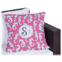 Sea Horses Outdoor Pillow - 20" (Personalized)