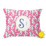 Sea Horses Outdoor Throw Pillow (Rectangular) (Personalized)