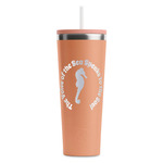 Sea Horses RTIC Everyday Tumbler with Straw - 28oz - Peach - Single-Sided (Personalized)