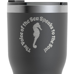 Sea Horses RTIC Tumbler - Black - Engraved Front (Personalized)