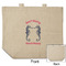 Sea Horses Reusable Cotton Grocery Bag - Front & Back View