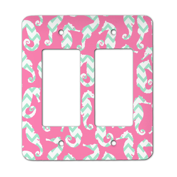 Custom Sea Horses Rocker Style Light Switch Cover - Two Switch