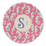 Sea Horses Round Linen Placemat - Single Sided (Personalized)