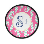 Sea Horses Iron On Round Patch w/ Name and Initial