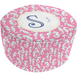 Sea Horses Round Pouf Ottoman (Personalized)