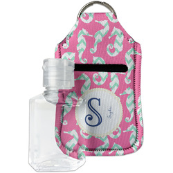 Sea Horses Hand Sanitizer & Keychain Holder - Small (Personalized)