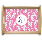 Sea Horses Natural Wooden Tray - Large (Personalized)