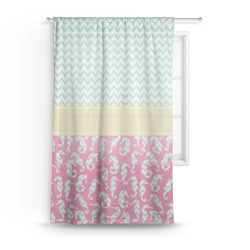 Sea Horses Sheer Curtain - 50"x84"