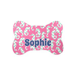 Sea Horses Bone Shaped Dog Food Mat (Small) (Personalized)