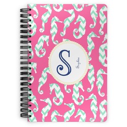 Sea Horses Spiral Notebook - 7x10 w/ Name and Initial