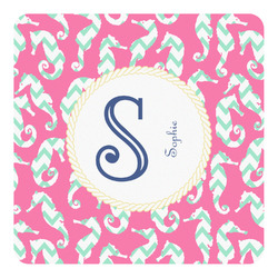 Sea Horses Square Decal - Large (Personalized)