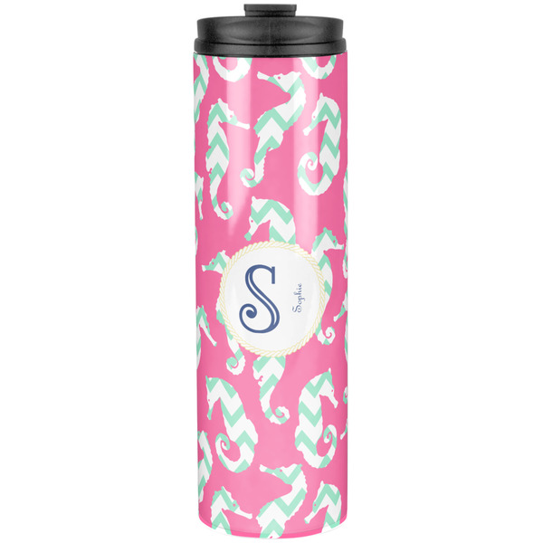 Custom Sea Horses Stainless Steel Skinny Tumbler - 20 oz (Personalized)