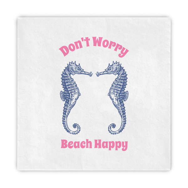 Custom Sea Horses Decorative Paper Napkins (Personalized)