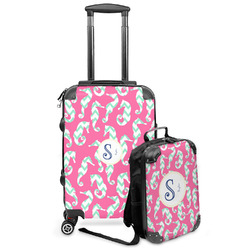Sea Horses Kids 2-Piece Luggage Set - Suitcase & Backpack (Personalized)