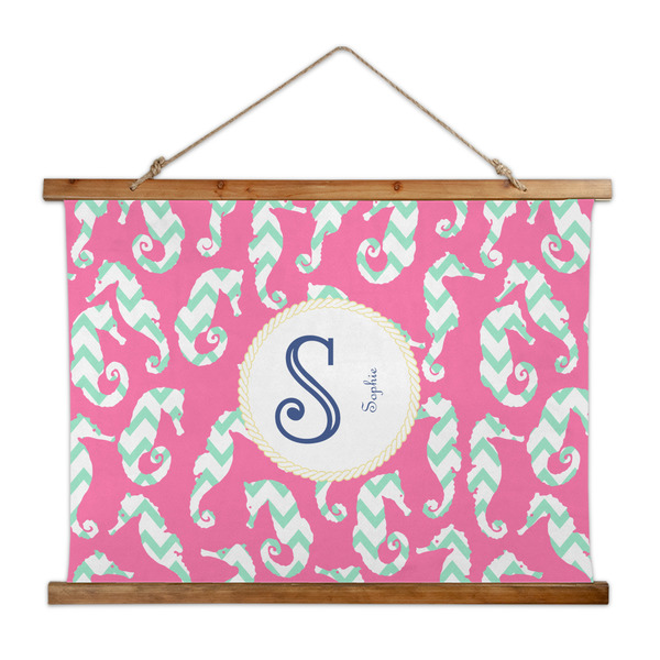 Custom Sea Horses Wall Hanging Tapestry - Wide (Personalized)