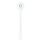 Sea Horses White Plastic 5.5" Stir Stick - Round - Single Stick