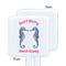 Sea Horses White Plastic Stir Stick - Single Sided - Square - Approval