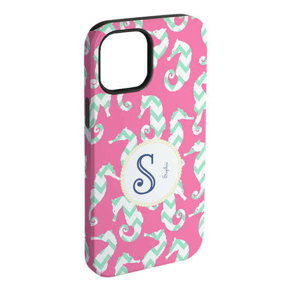 Custom Sea Horses iPhone Case - Rubber Lined - iPhone 15 Plus (Personalized)