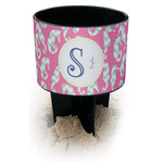 Sea Horses Black Beach Spiker Drink Holder (Personalized)