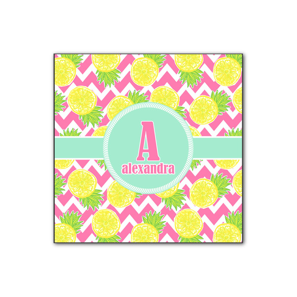 Custom Pineapples Wood Print - 12x12 (Personalized)