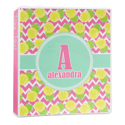 Pineapples 3-Ring Binder - 1 inch (Personalized)