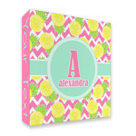 Pineapples 3 Ring Binder - Full Wrap - 2" (Personalized)