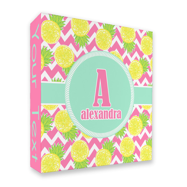 Custom Pineapples 3 Ring Binder - Full Wrap - 2" (Personalized)