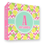 Pineapples 3 Ring Binder - Full Wrap - 3" (Personalized)