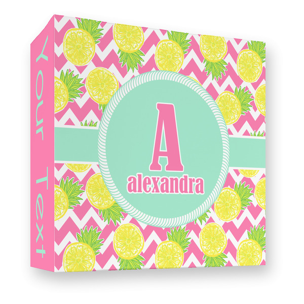 Custom Pineapples 3 Ring Binder - Full Wrap - 3" (Personalized)