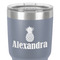 Pineapples 30 oz Stainless Steel Ringneck Tumbler - Grey - Close Up