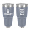 Pineapples 30 oz Stainless Steel Ringneck Tumbler - Grey - Double Sided - Front & Back