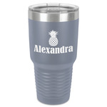 Pineapples 30 oz Stainless Steel Tumbler - Grey - Single-Sided (Personalized)