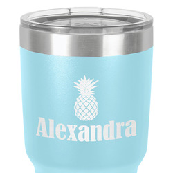 Pineapples 30 oz Stainless Steel Tumbler - Teal - Single-Sided (Personalized)