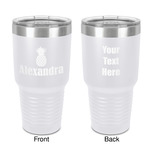 Pineapples 30 oz Stainless Steel Tumbler - White - Double-Sided (Personalized)