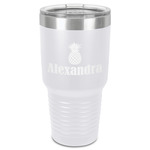 Pineapples 30 oz Stainless Steel Tumbler - White - Single-Sided (Personalized)