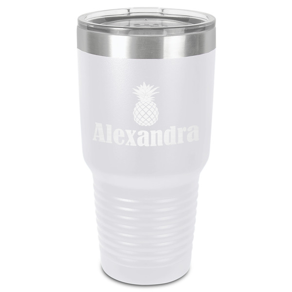 Custom Pineapples 30 oz Stainless Steel Tumbler - White - Single-Sided (Personalized)