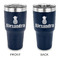 Pineapples 30 oz Stainless Steel Ringneck Tumblers - Navy - Double Sided - APPROVAL