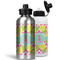 Pineapples Aluminum Water Bottles - MAIN (white &silver)