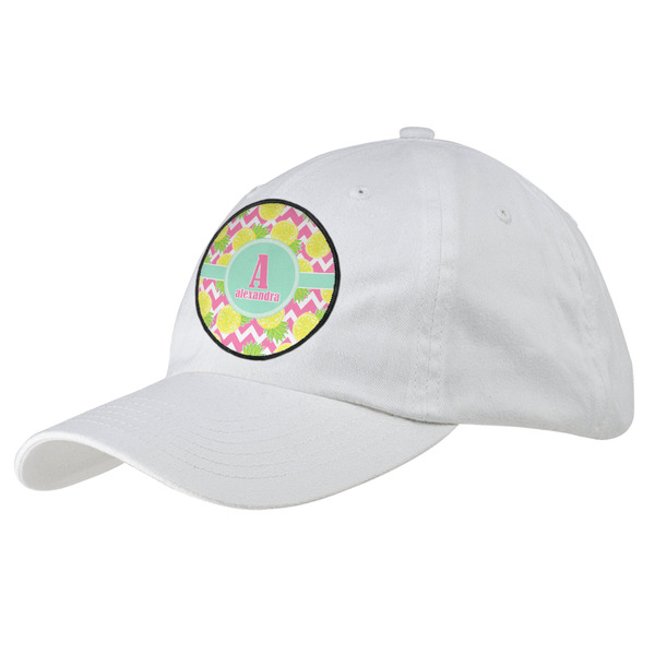 Custom Pineapples Baseball Cap - White (Personalized)