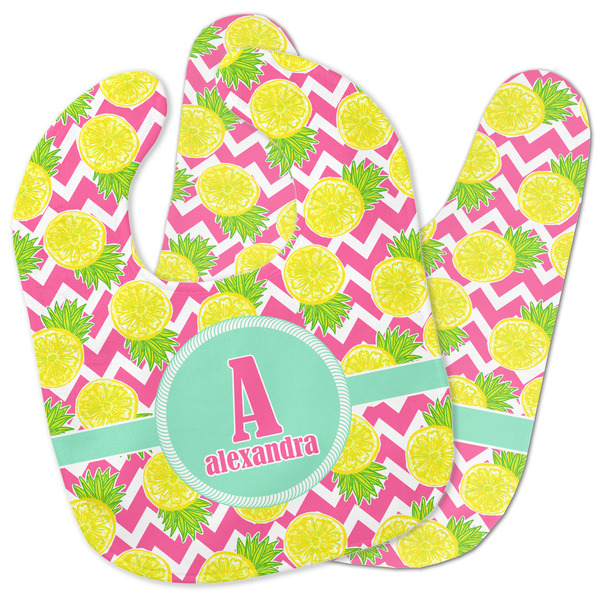 Custom Pineapples Baby Bib w/ Name and Initial