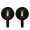 Pineapples Black Plastic 7" Stir Stick - Double Sided - Round - Front & Back