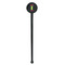 Pineapples Black Plastic 7" Stir Stick - Round - Single Stick