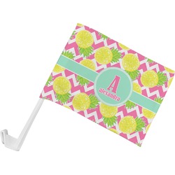 Pineapples Car Flag - Small w/ Name and Initial