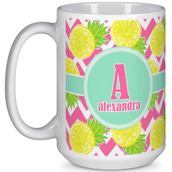 Pineapples 15 Oz Coffee Mug - White (Personalized)