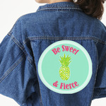 Pineapples Twill Iron On Patch - Custom Shape - 3XL - Set of 4 (Personalized)